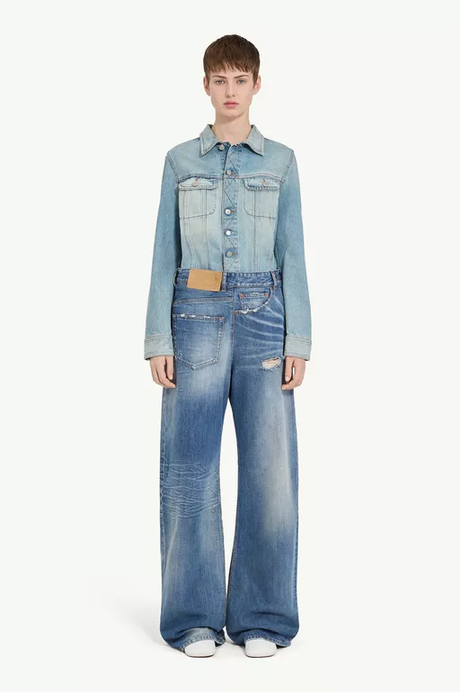 Twist wide leg jeans - Denim