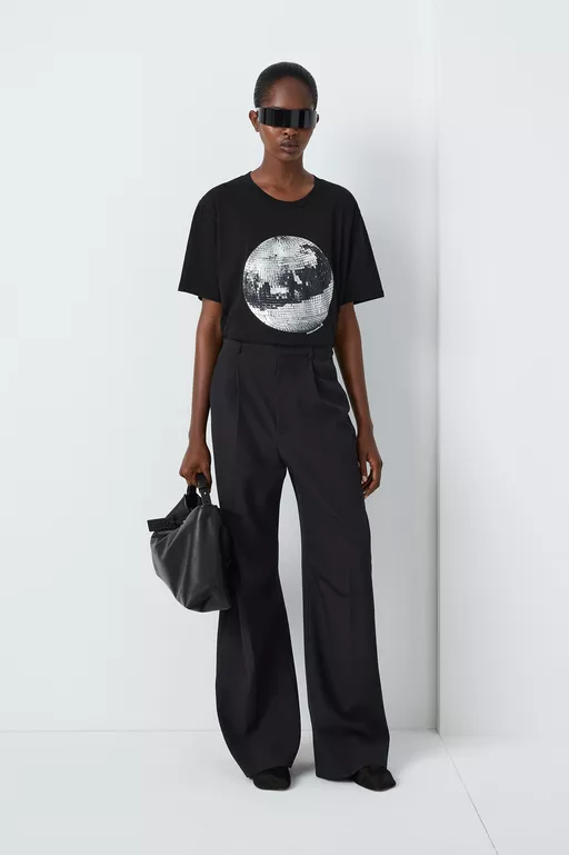 Wool wide-leg trousers - Pants