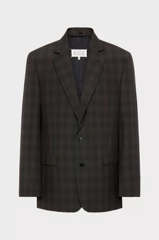 Folded Collar Wool Blazer - Jackets