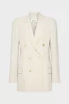 Ecru - Wool Double-Breasted Blazer