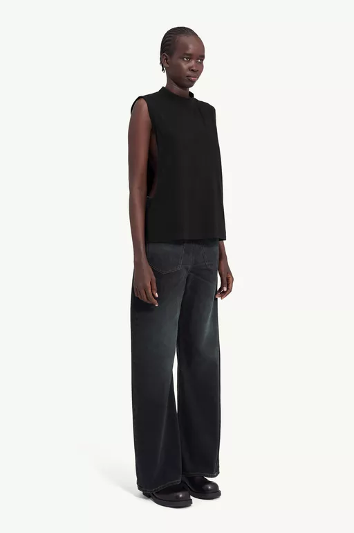 Cotton jersey sleeveless top - Tops