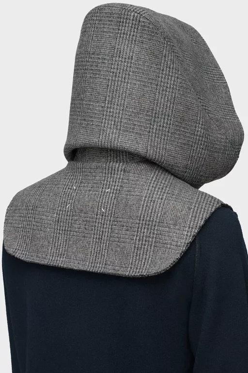 Checked Wool Cropped Vest - Scarves