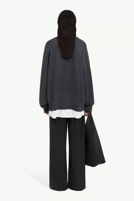 Two-in-one varsity knit sweater - Knitwear