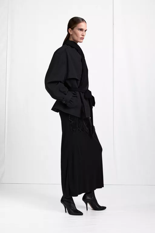 Draped Trench Jacket - Raincoats