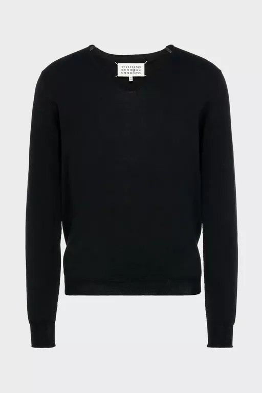 Maglia in cotone con scollo a V - Completo