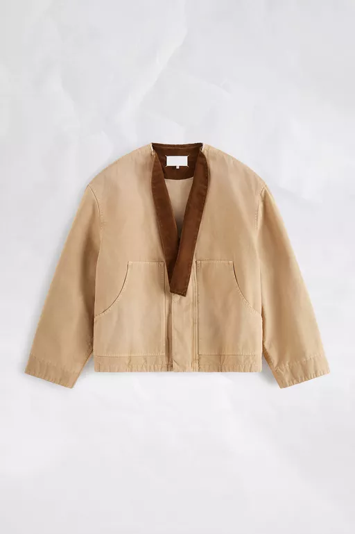 V-Neck Cotton Jacket