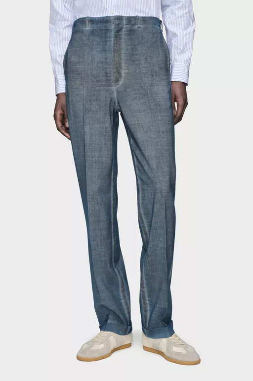 Double-Dyed Wool Trousers - Pants