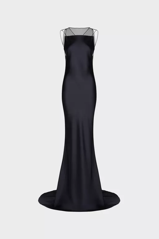 Hammered Satin Gown