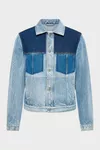 Blue - Patchwork Denim Jacket
