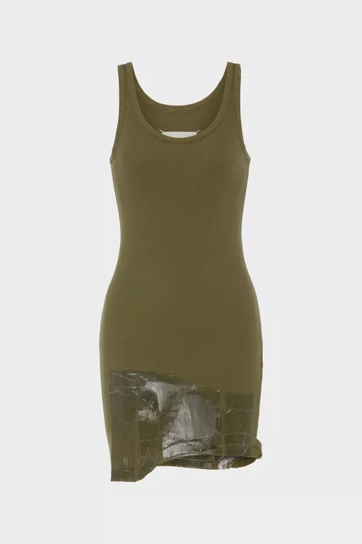 Taped Rib Mini Dress - Mini Dress