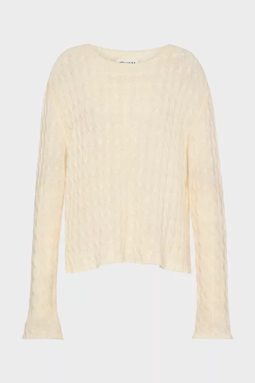 Jersey de cuello redondo de lana y cachemira - Punto