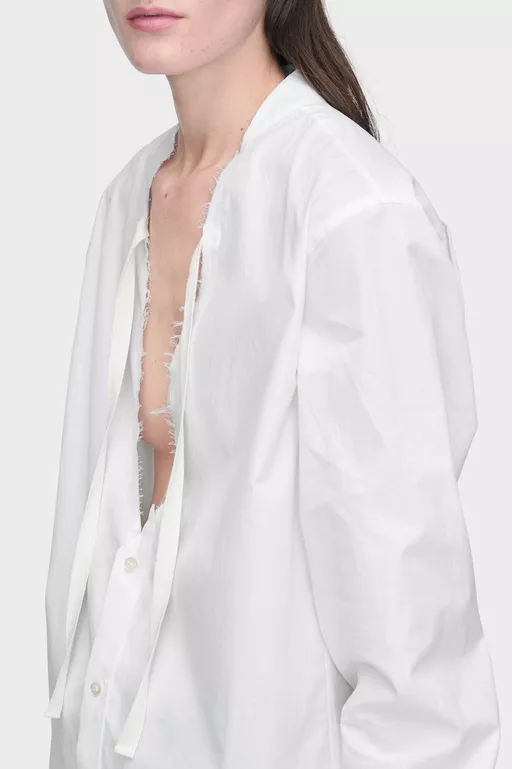 V-Neck Cotton Shirt - Shirts