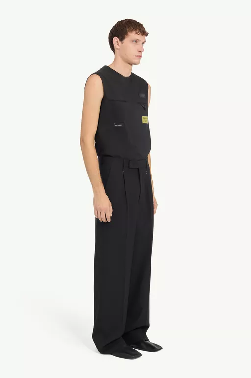 Stapled wool trousers - Pants