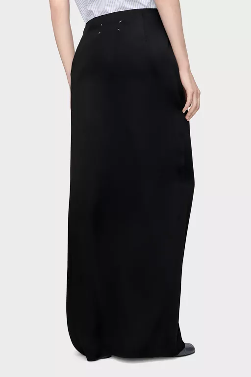 Silk Draped Skirt - Long skirts