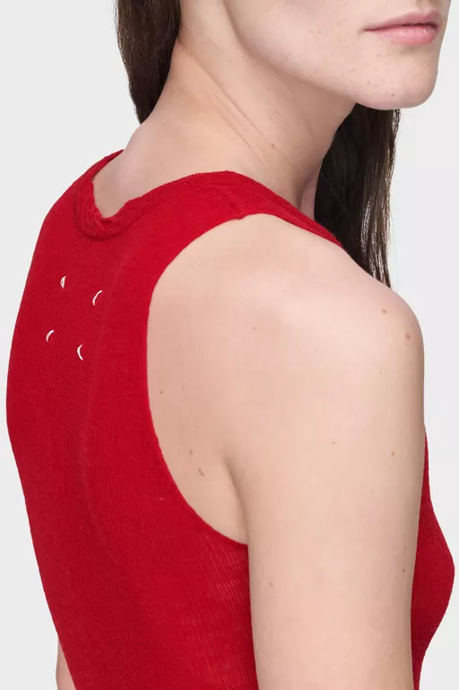 Twisted Knit Tank Top - Tops