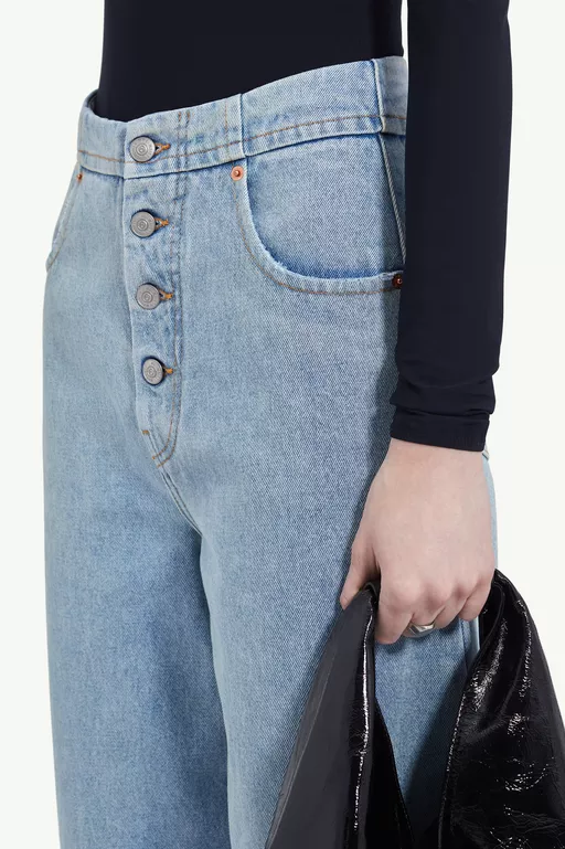 Mid-rise cropped jeans - Denim