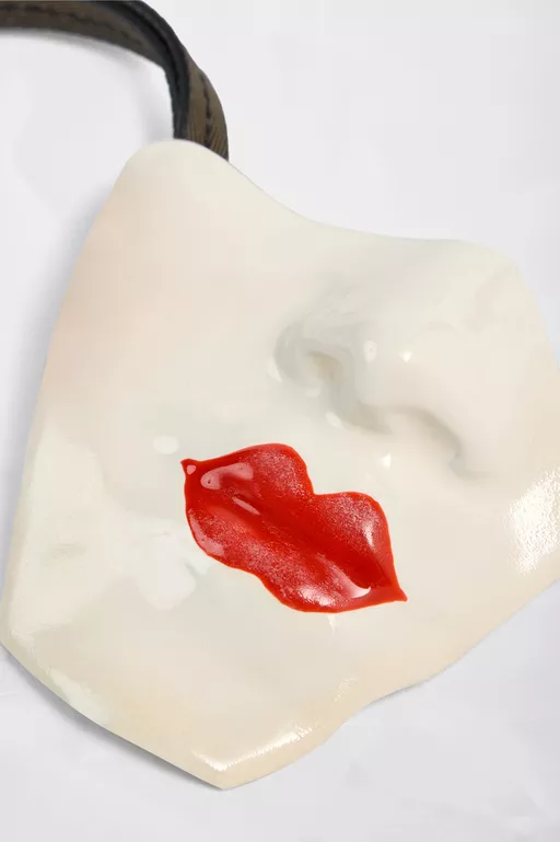 Ceramic Face Charm - Small Leather Goods