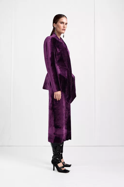 Fusion Velvet Structured Blazer - Jackets