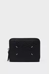 Black - Four Stitches Zip Wallet Small