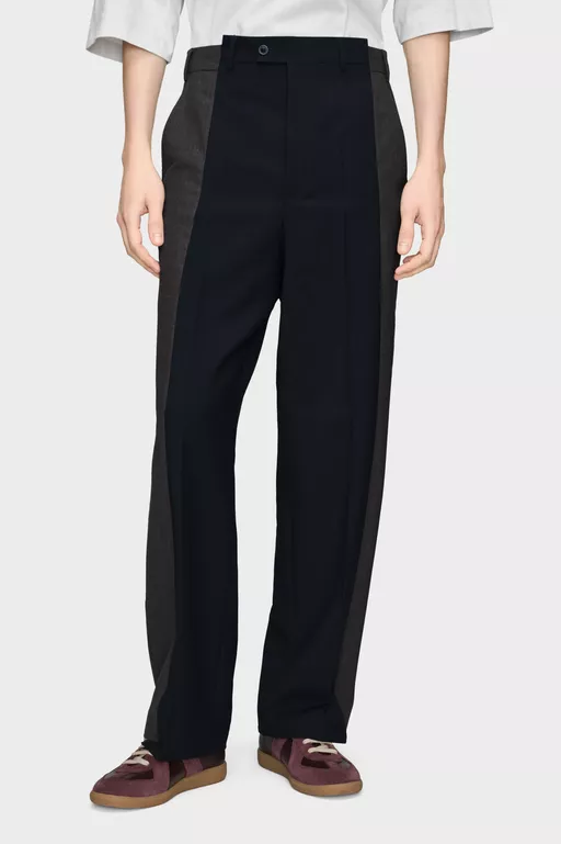 Two-Tone Wool Trousers - Pants