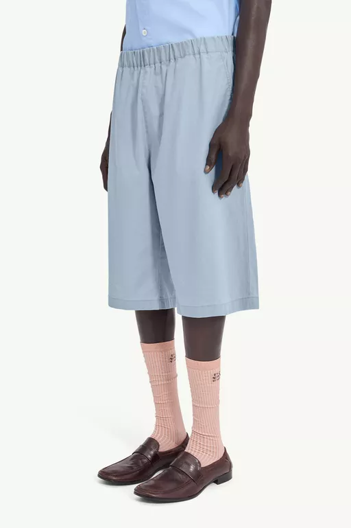 Washed Cotton Elasticated Shorts - Shorts