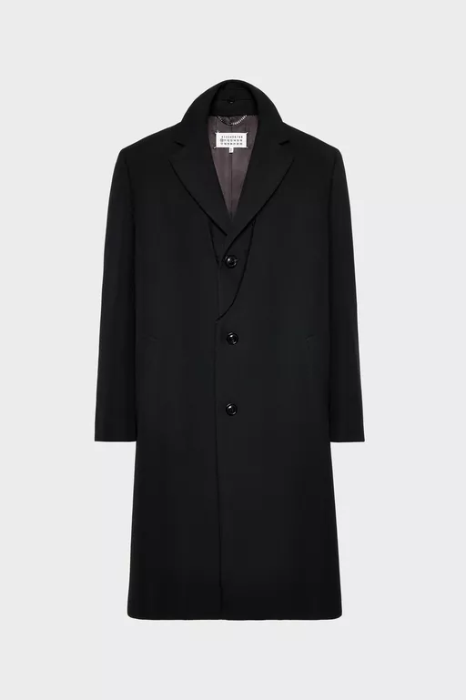 Folded Collar 울 오버코트 - 코트
