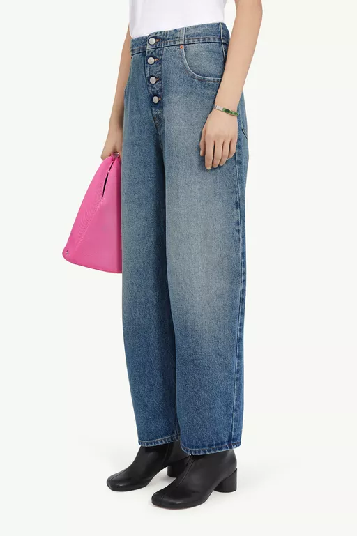 Blue Denim Trousers - Denim