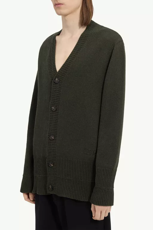 Wool V-neck cardigan - Cardigan
