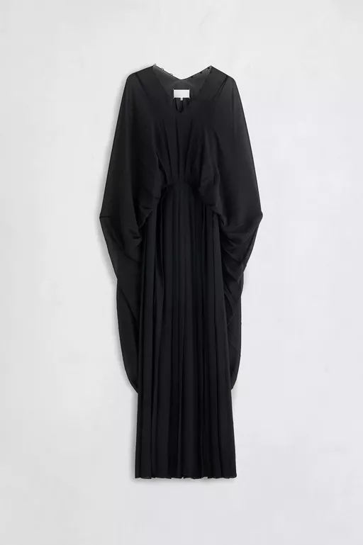 Pleated Kaftan Maxi Dress