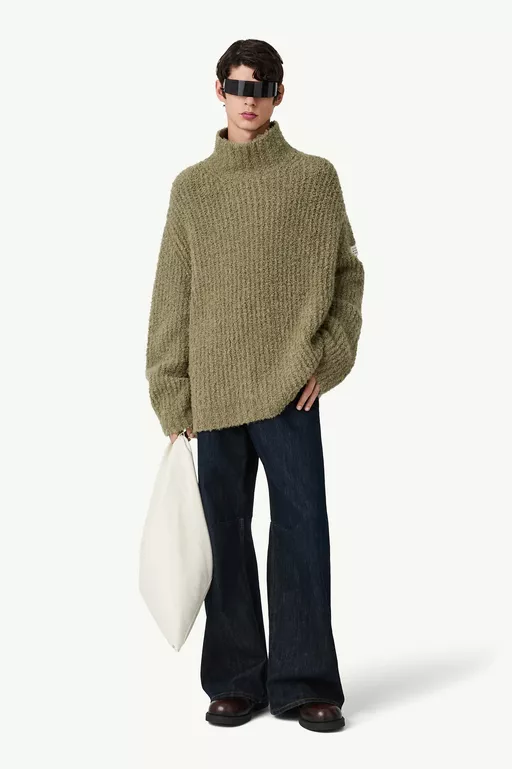 Textured knit turtleneck jumper - Knitwear