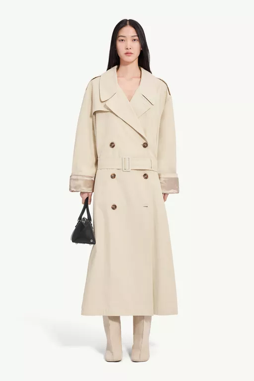 Cotton twill trench coat - Raincoats