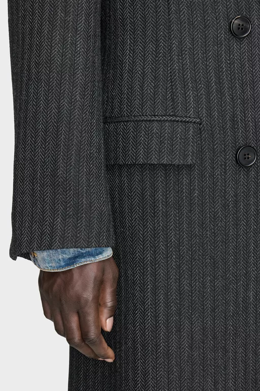 Virgin Wool Long Coat - Coats