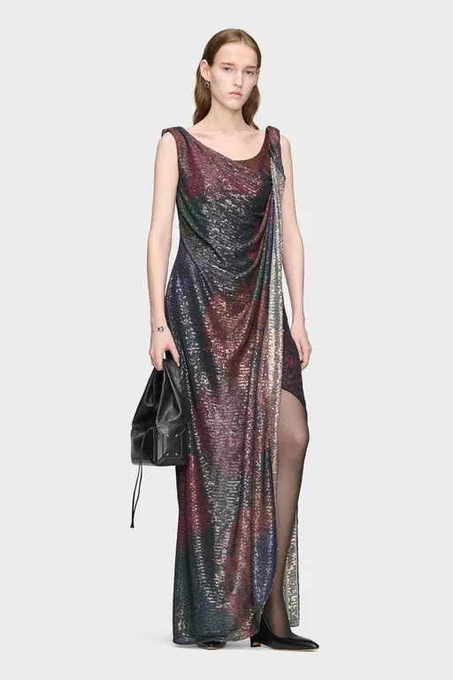 Vestido largo con lentejuelas - Vestidos Cortos