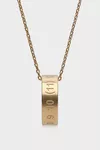 Yellow Gold Plating Burattato - Collana con anello Numeric