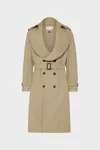 Pink beige - Folded Collar Trench Coat