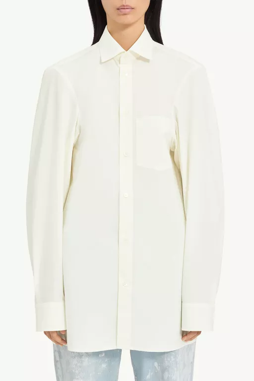 Flattened Cotton Poplin Shirt - Shirts