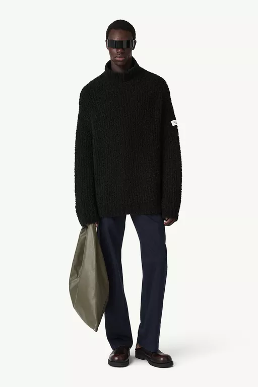 Textured knit turtleneck jumper - Knitwear