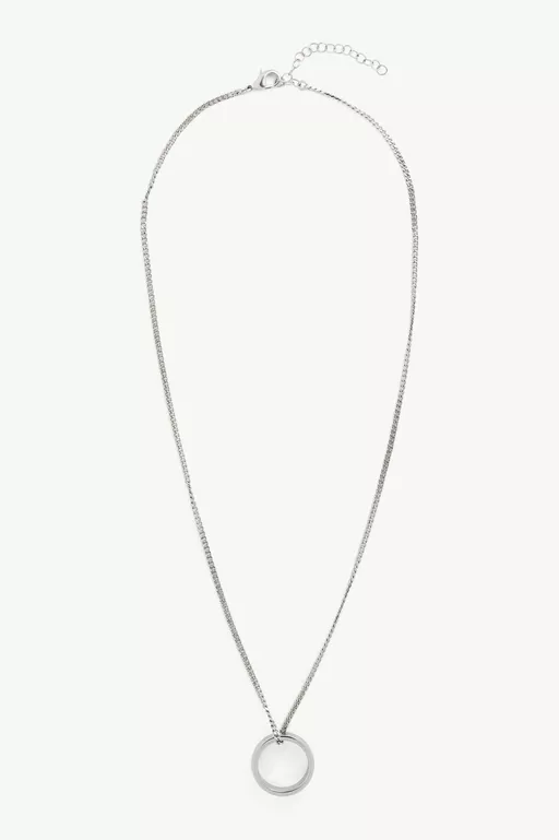 Numeric Minimal Signature Pendant Ring Necklace - Necklaces