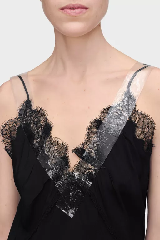 Taped Slip Dress - Midi Dress