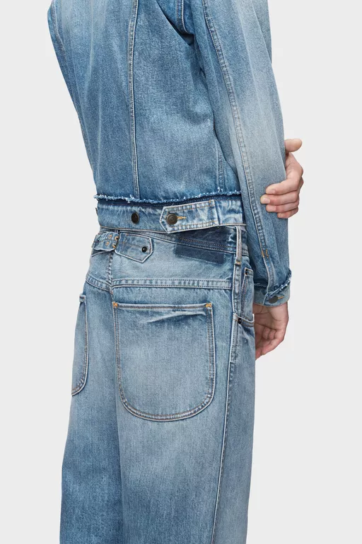 Straight-leg cropped jeans - Denim