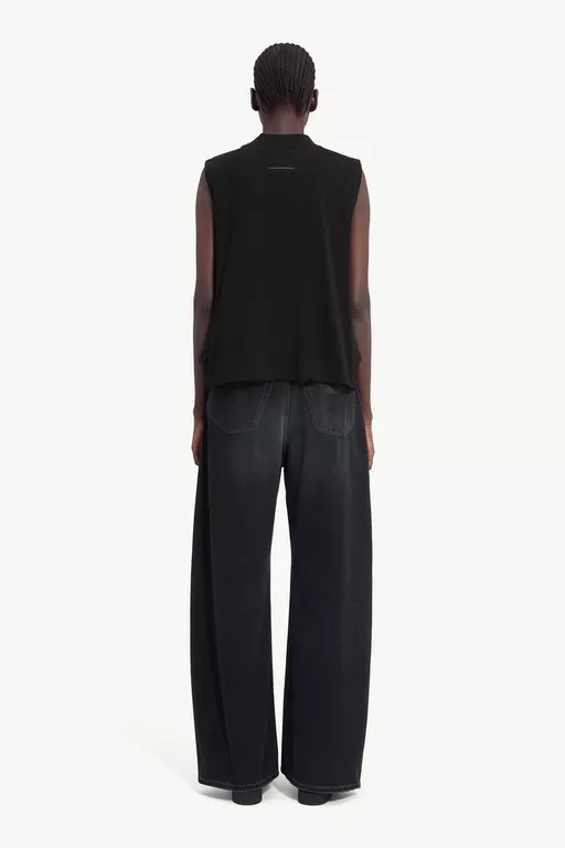 Cotton jersey sleeveless top - Tops