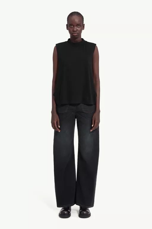 Cotton jersey sleeveless top - Tops
