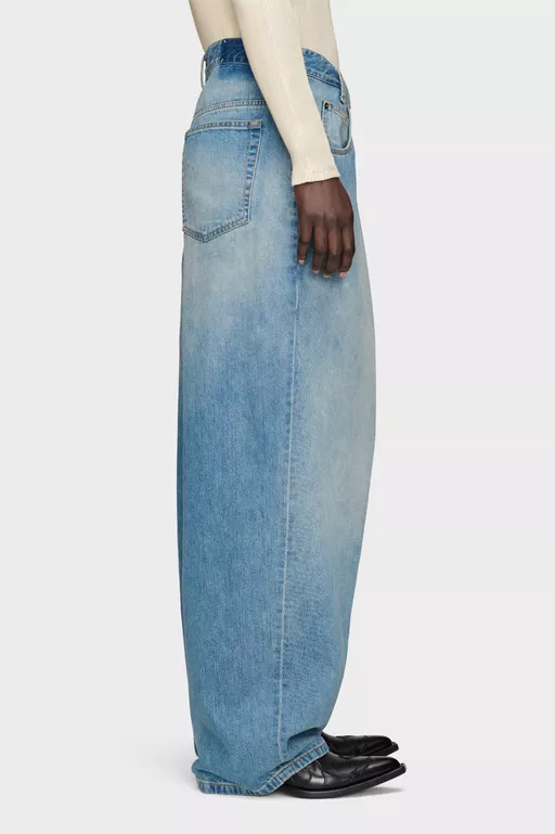 Wrap Denim Jeans - Denim