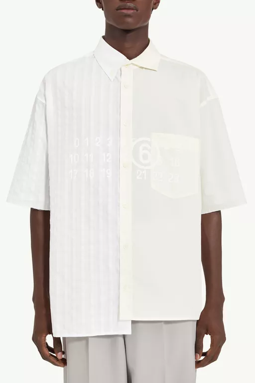 Two-tone cotton poplin shirt - Shirts