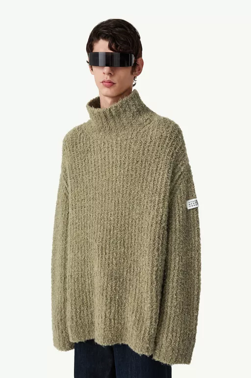 Textured knit turtleneck jumper - Knitwear