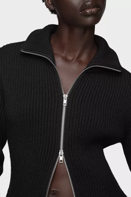 Wool zipped cardigan - Overalls
