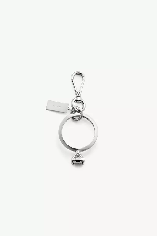 Polished palladium clip keyring - Key Rings