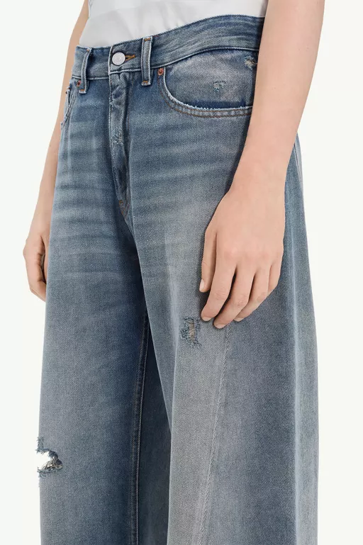 Jean effet us&eacute; - Denim