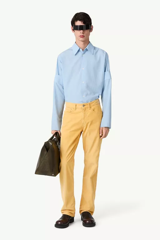 Overdyed corduroy trousers - Denim