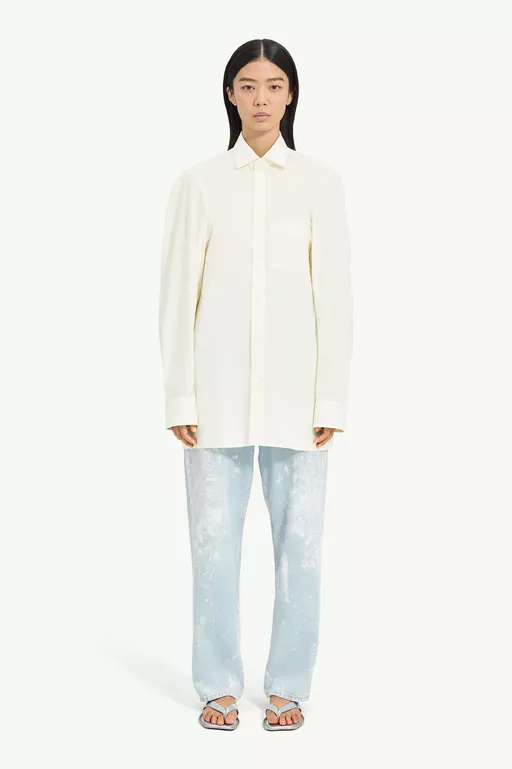 Flattened Cotton Poplin Shirt